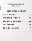 Magnetic Menu Board for Café and Restaurant Wall Display