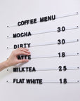 Magnetic Menu Board for Café and Restaurant Wall Display