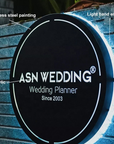 Metal LED Hollow Out Laser Cut Backlit Business Logo Sign | Round & Square