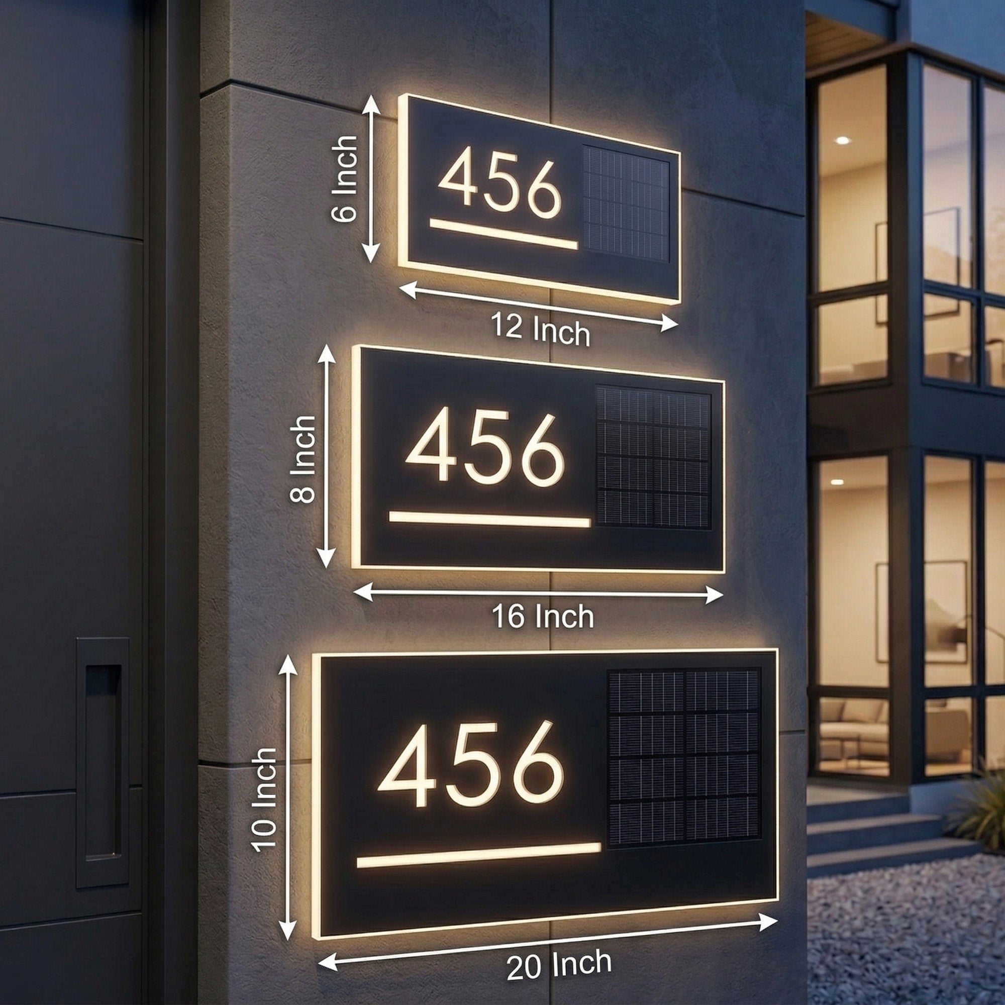 Wireless Solar LED Address Sign – Selegna Signs