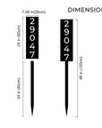48 inch tall staked house numbers for clear visibility from the street
