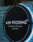 Metal LED Hollow Out Laser Cut Backlit Business Logo Sign | Round & Square