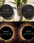 Metal LED Hollow Out Laser Cut Backlit Business Logo Sign | Round & Square