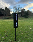 Solar Illuminated Staked Metal House Number Sign