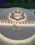 Custom Backlit 3D Acrylic Business Sign with Metal Backplate