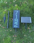 Solar Illuminated Staked Metal House Number Sign