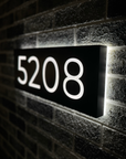 Metal Backlit House Address Plaque