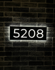 Metal Backlit House Address Plaque