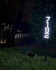 Solar Illuminated Staked Metal House Number Sign