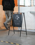 Blank black sidewalk sign board suitable for daily specials and menus