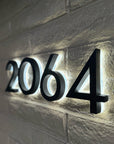 Cool white 6000K illuminated address digits for crisp modern curb appeal