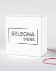 Custom square acrylic light box with LED illumination for business branding