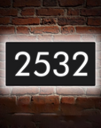 Metal Backlit House Address Plaque