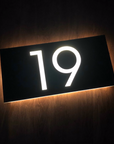 Metal Backlit House Address Plaque