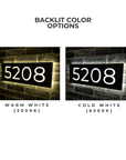 Metal Backlit House Address Plaque