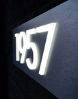Solar powered backlit house numbers with dusk to dawn sensor for wire-free installation