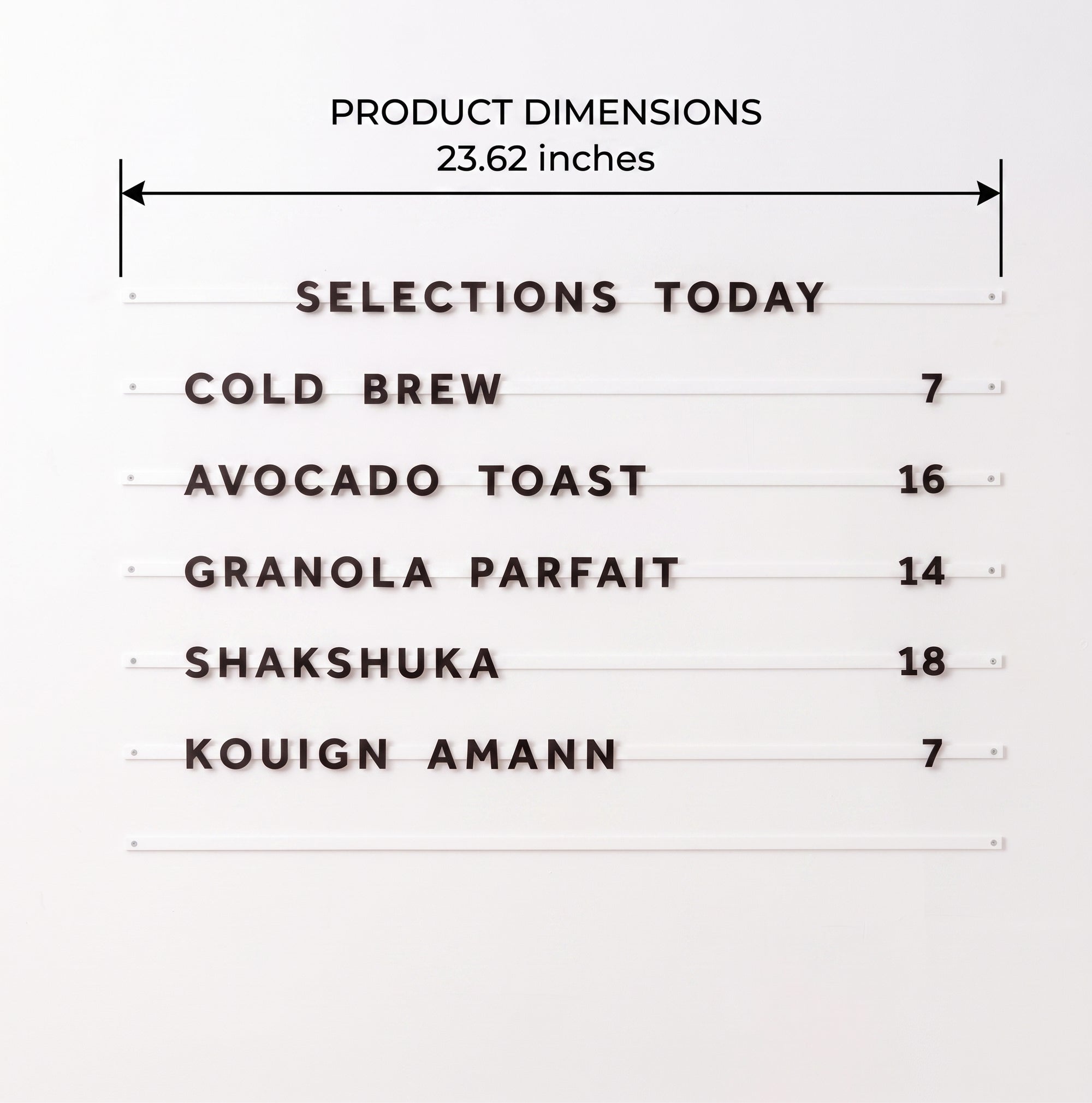 Magnetic Menu Board for Café and Restaurant Wall Display