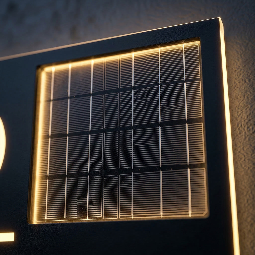 Solar panel on a dark background