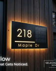Wireless Solar LED Address Sign – Custom Illuminated House Numbers