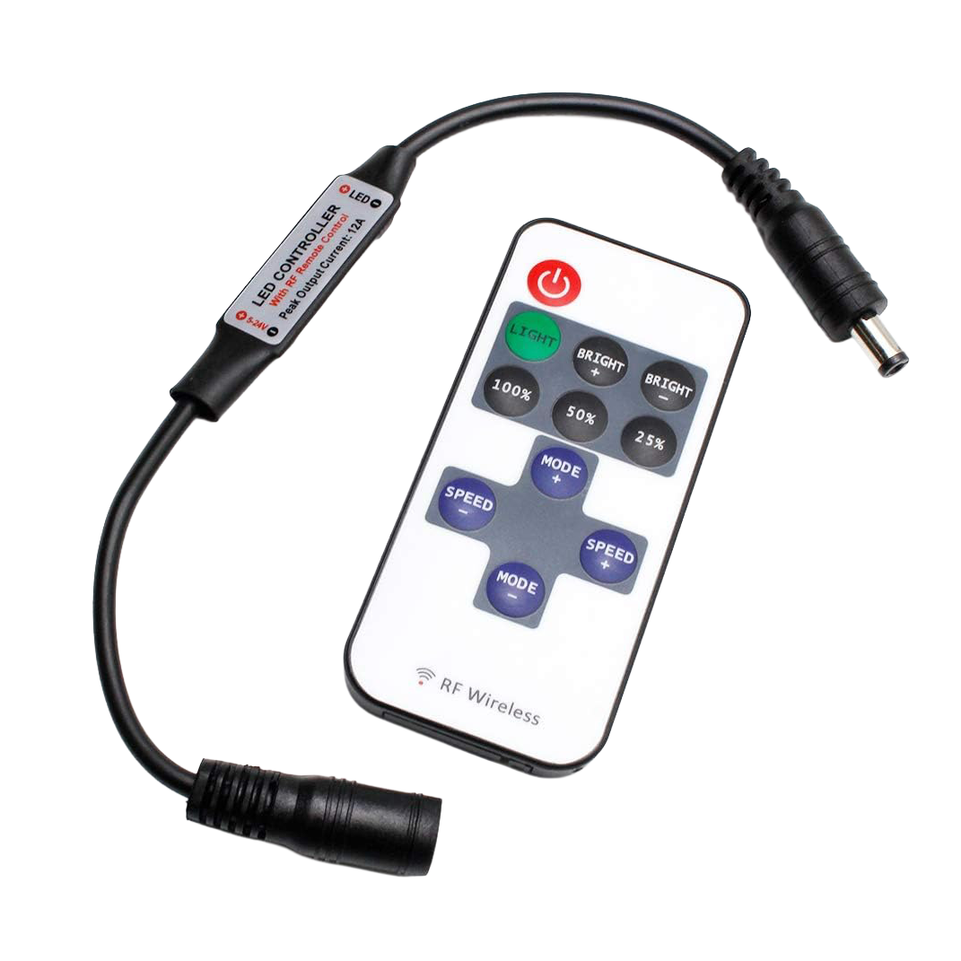 LED controller with remote control on a white background