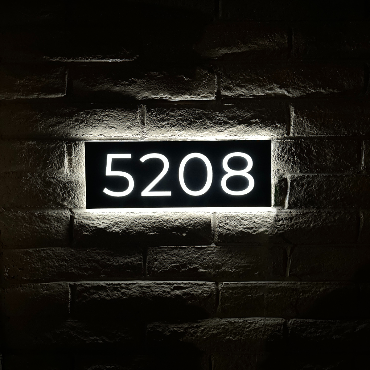 Metal Backlit House Address Plaque