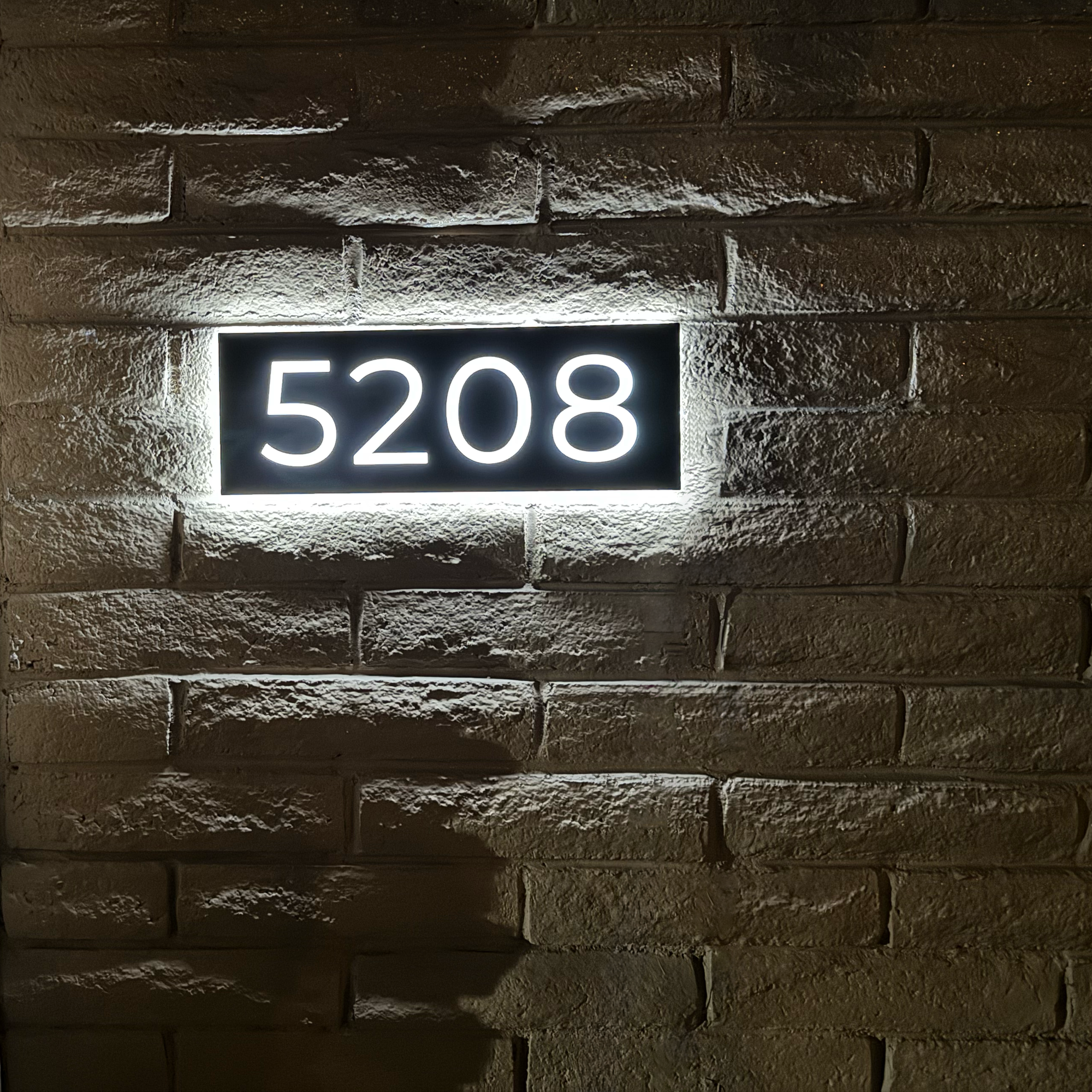 Metal Backlit House Address Plaque