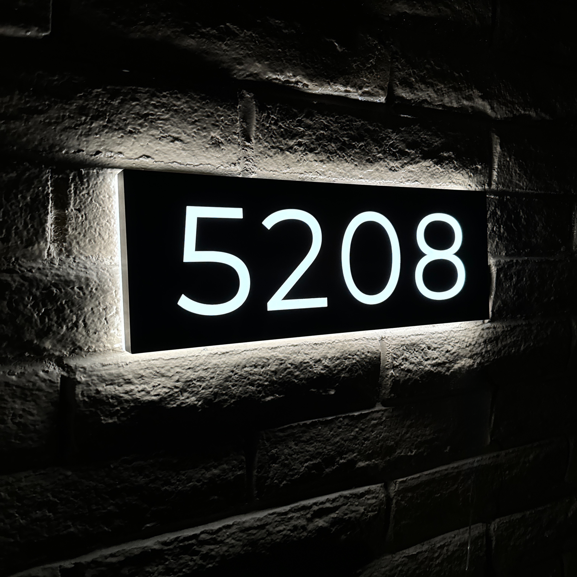 Metal Backlit House Address Plaque