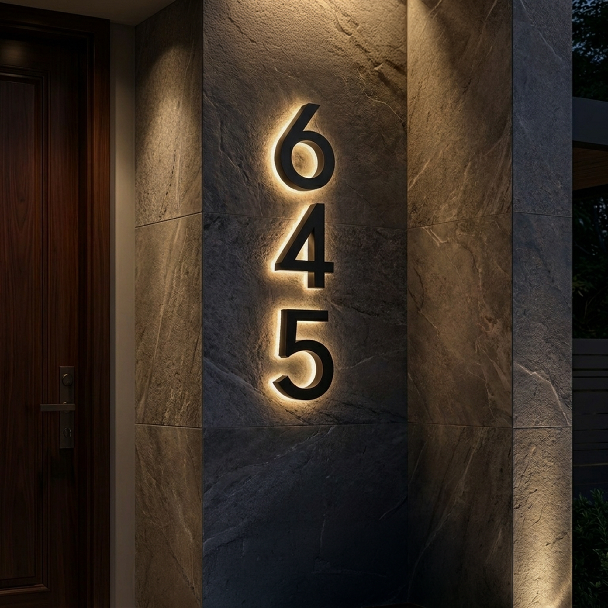 Solar House Number Light – Self-Charging, No Wiring