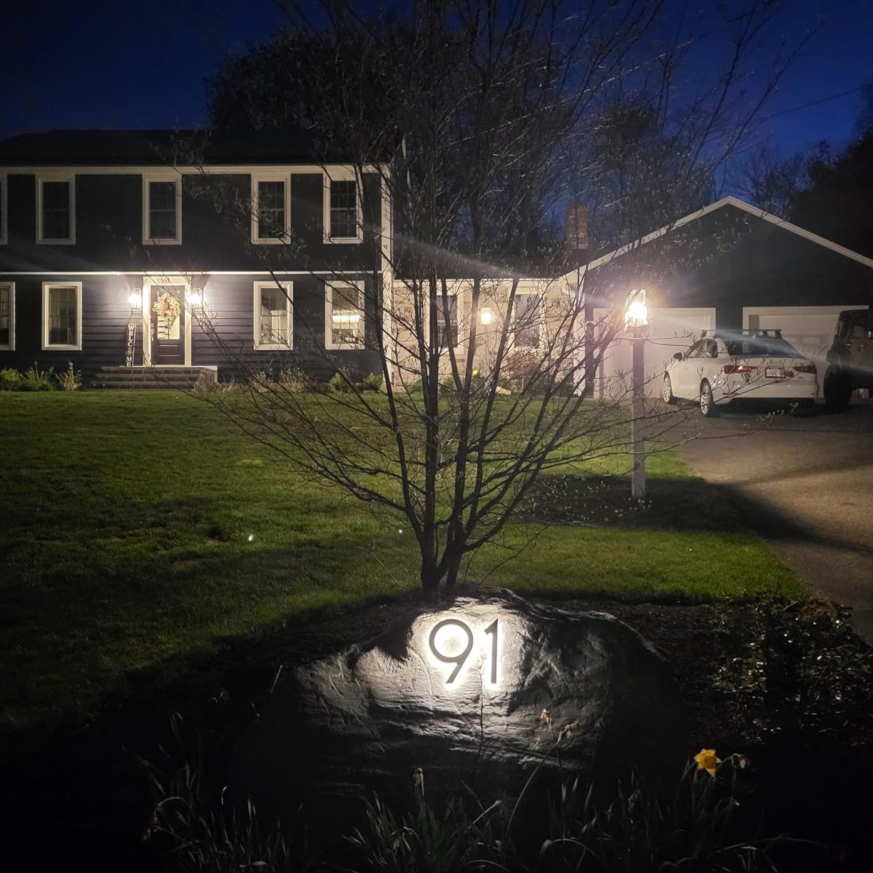 solar house address signs