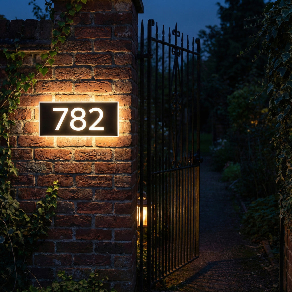 Metal Backlit LED Address Plaque – Selegna Signs