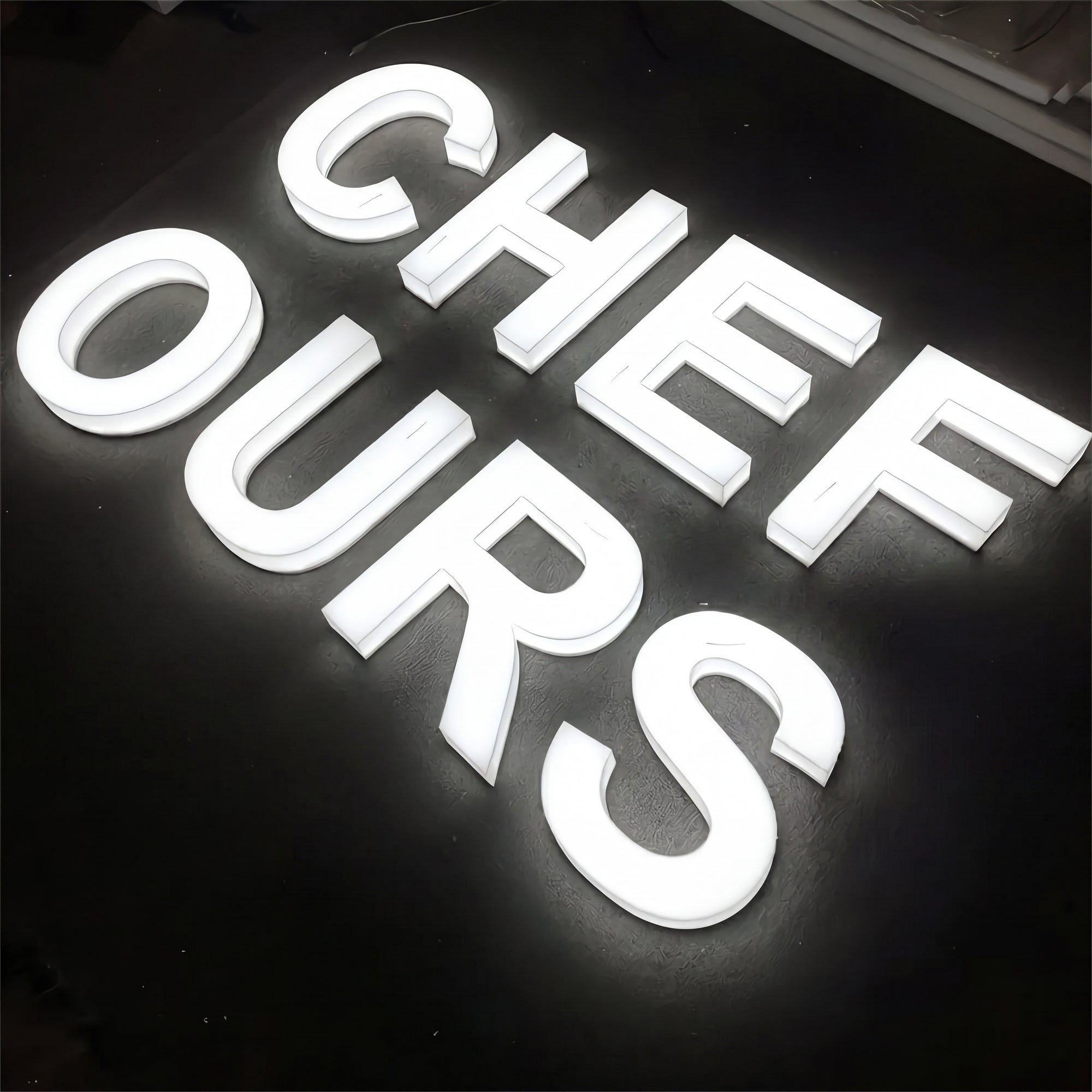 Full lit acrylic letter sign for a retail storefront facade