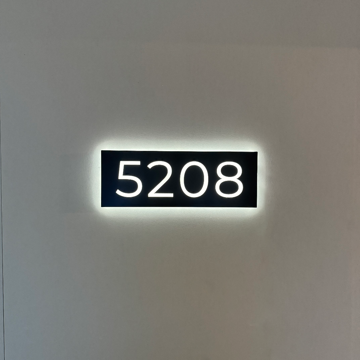 Metal Backlit House Address Plaque