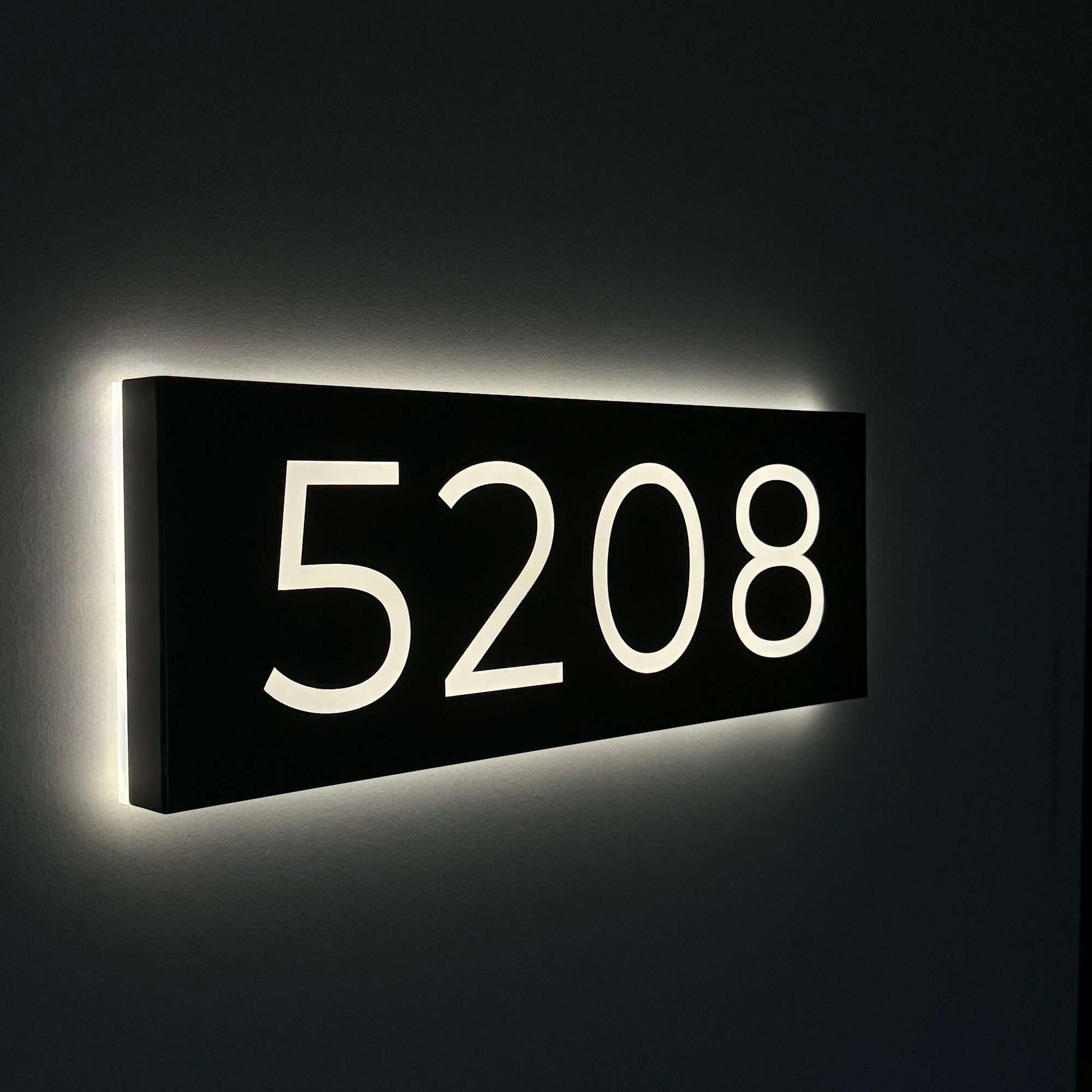 Metal Backlit House Address Plaque
