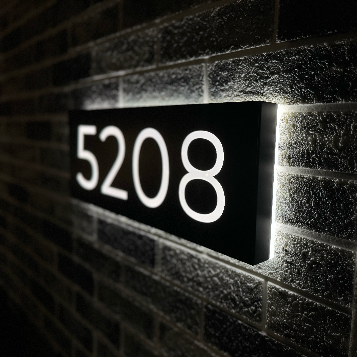 Metal Backlit House Address Plaque