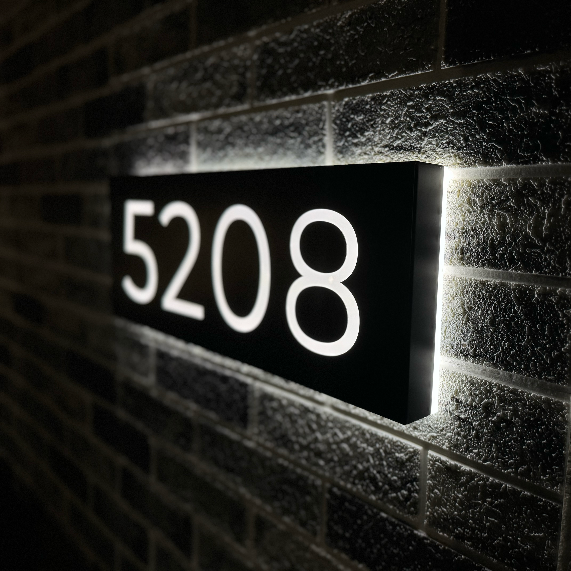 Metal Backlit House Address Plaque