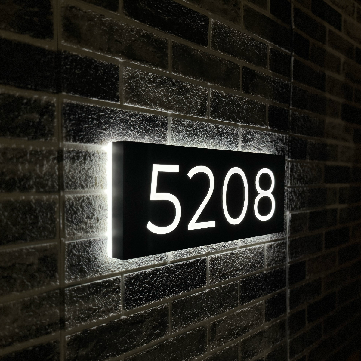 Metal Backlit House Address Plaque