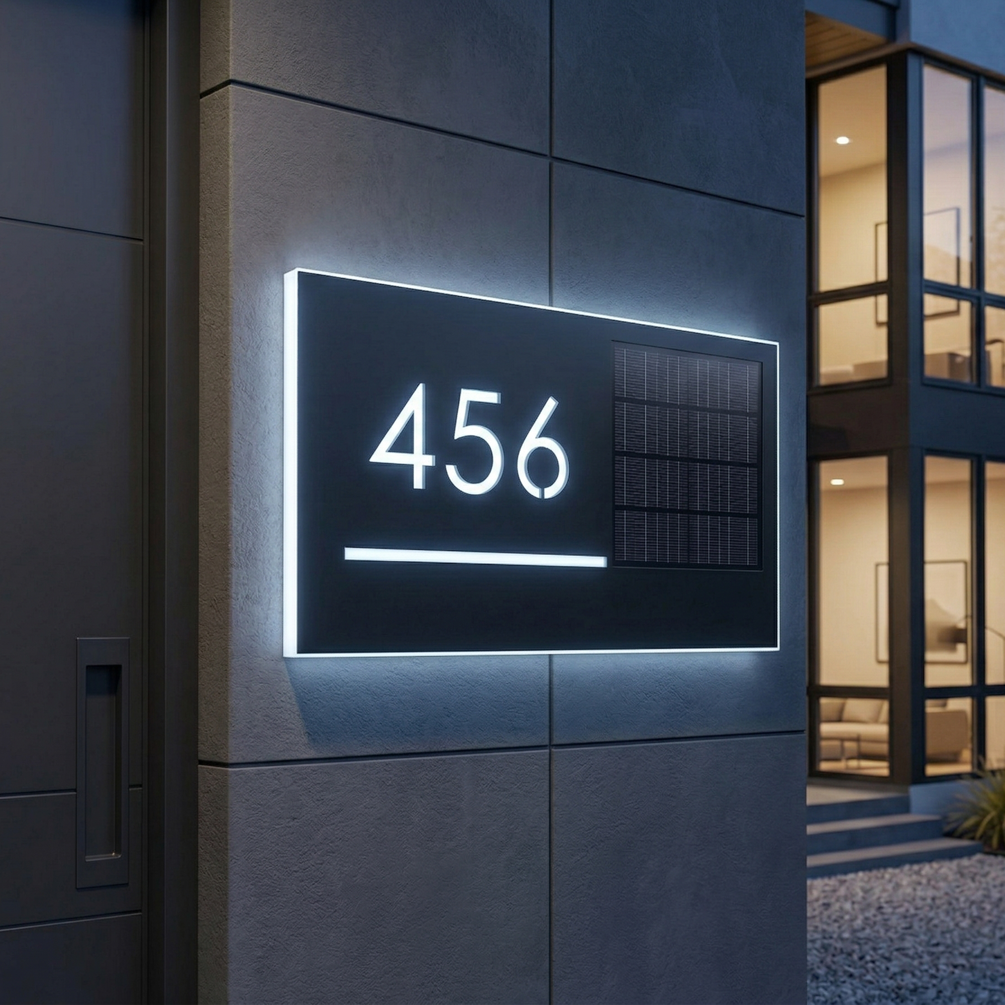 Addr Led Wireless Solar LED Address Sign – Selegna Signs