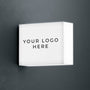 Custom rectangular acrylic light box with LED illumination for business logo display