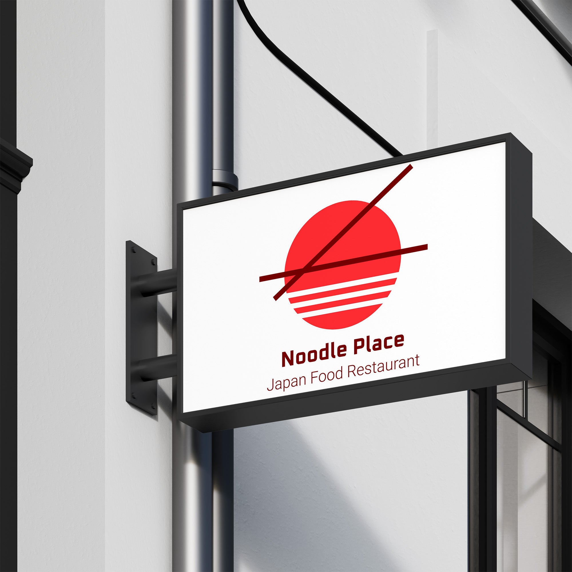 custom restaurant blade sign with vibrant vinyl graphics and LED backlighting