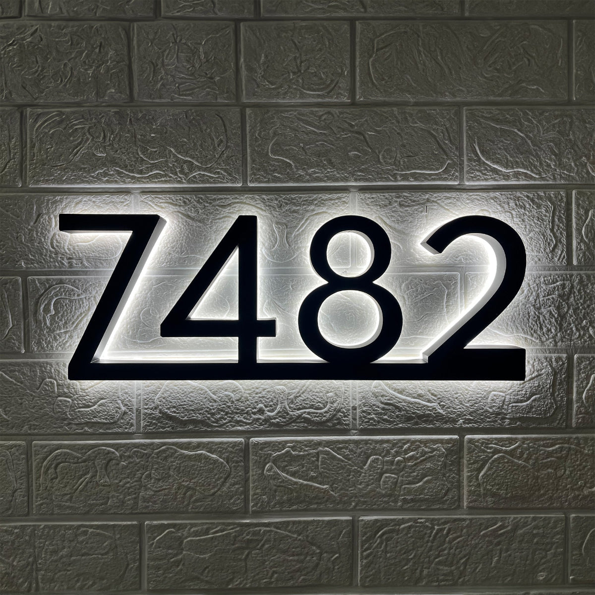 Seamless LED address sign with hidden wiring system for clean installation