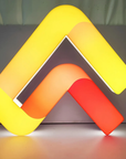 Glowing acrylic letter sign with light-diffusing acrylic construction