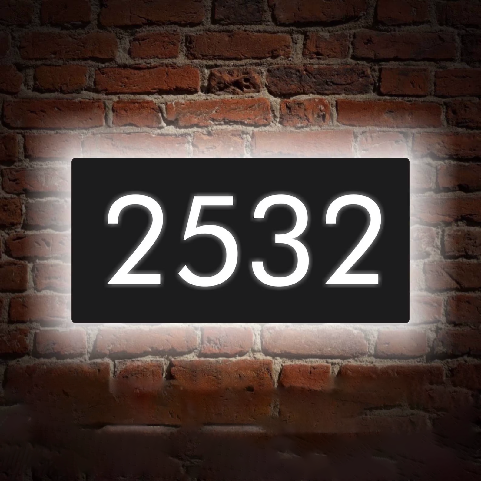 Metal Backlit House Address Plaque