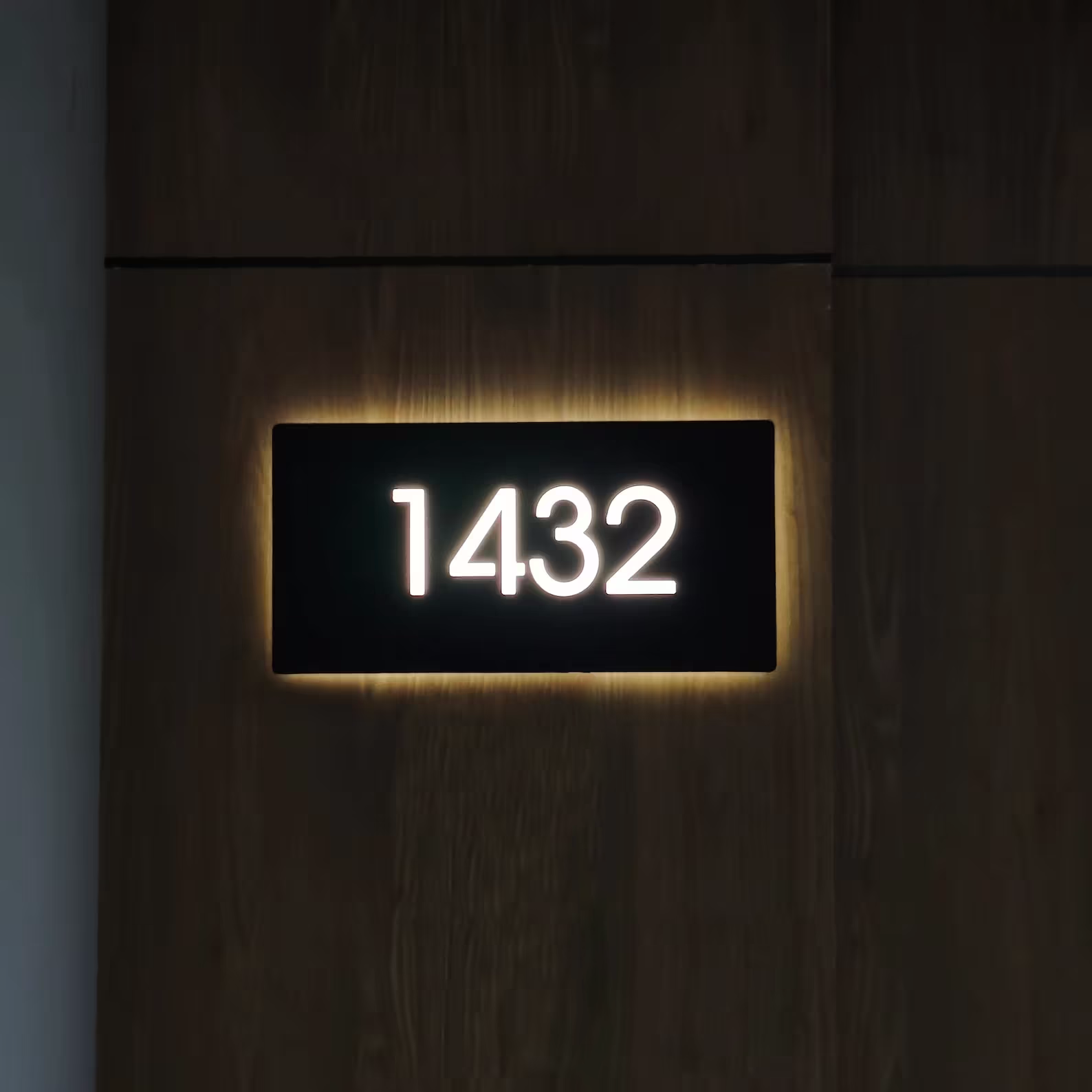 Metal Backlit House Address Plaque