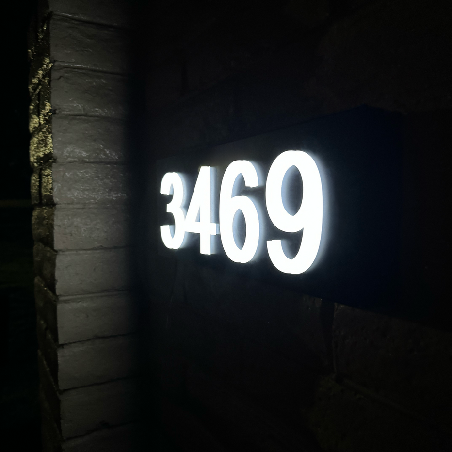 3D Acrylic Backlit LED House Numbers – Selegna Signs