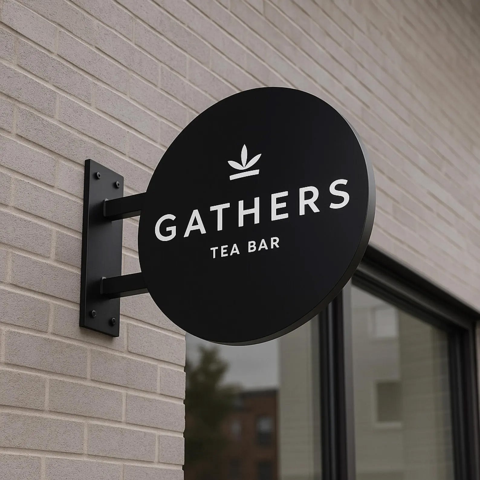 Side profile showing 20mm thickness of solid metal sign construction