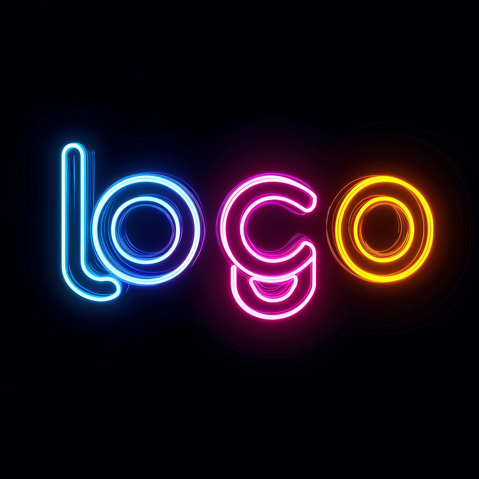 Multicolor custom business logo neon light for modern office wall decor