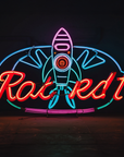 Personalized LED neon storefront signage for high visibility at night