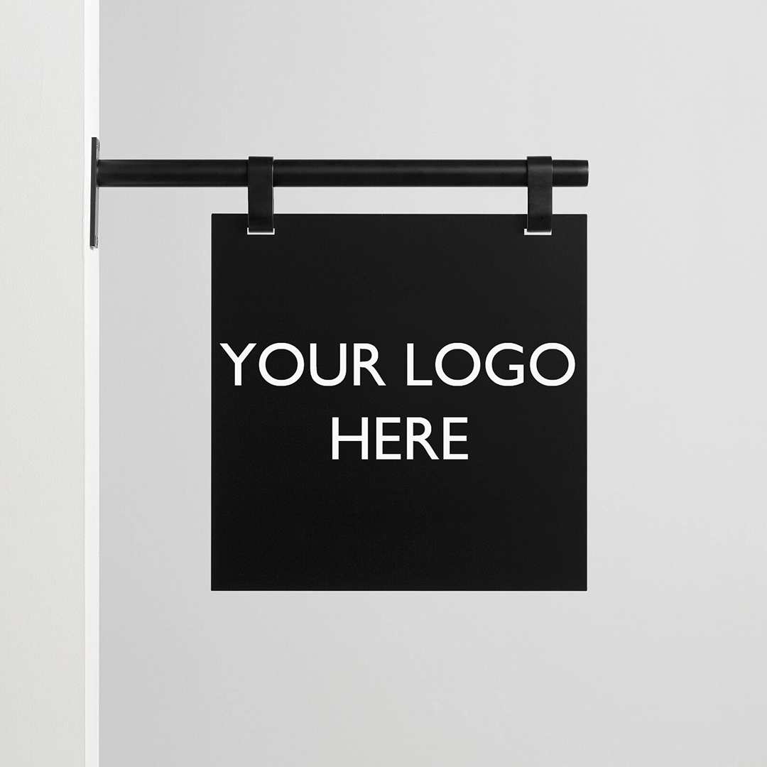 Personalized storefront sign template in square layout for retail shops