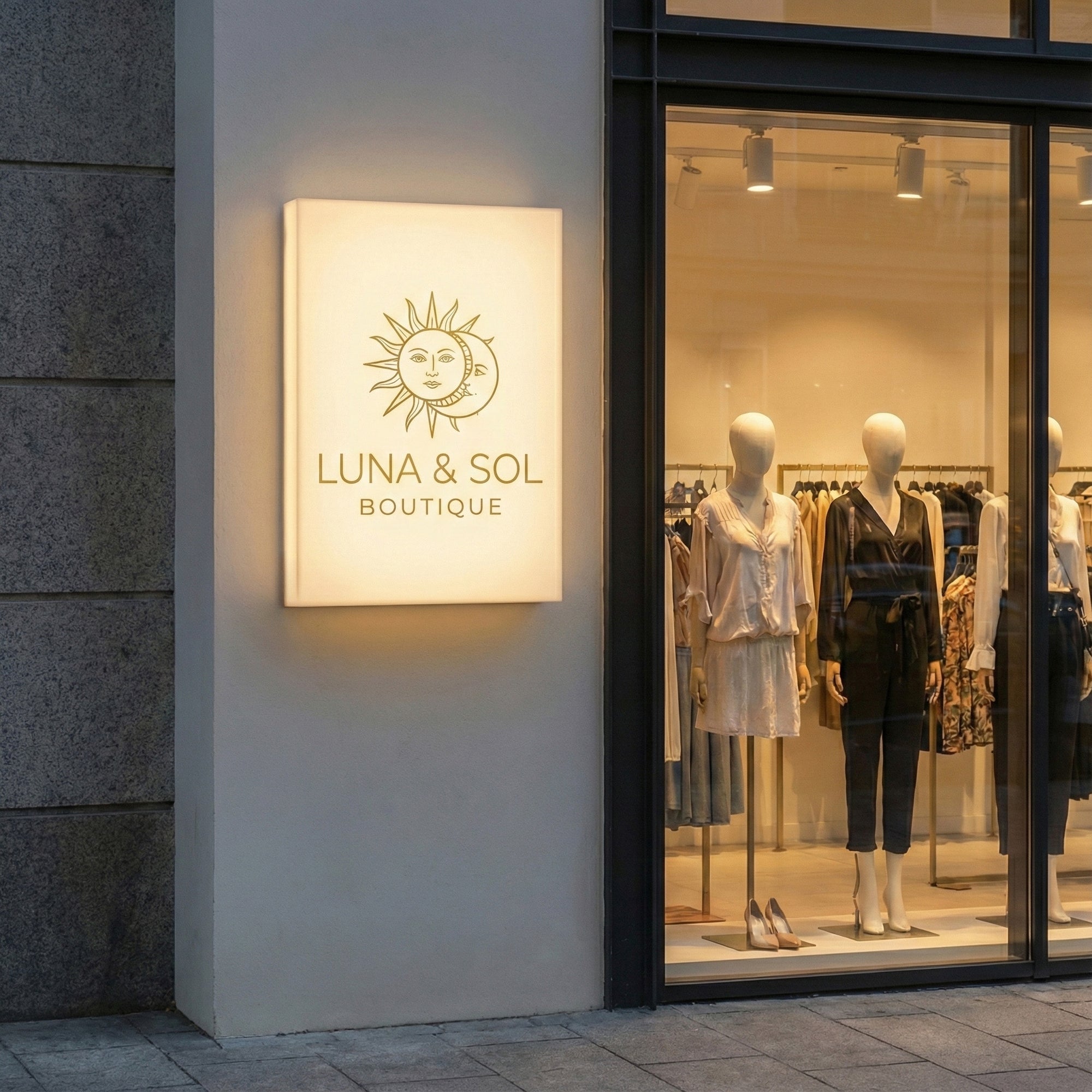 Weatherproof outdoor LED signage providing bright and uniform illumination at night